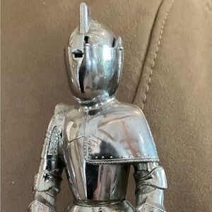 Vintage Silver Armor Figurine